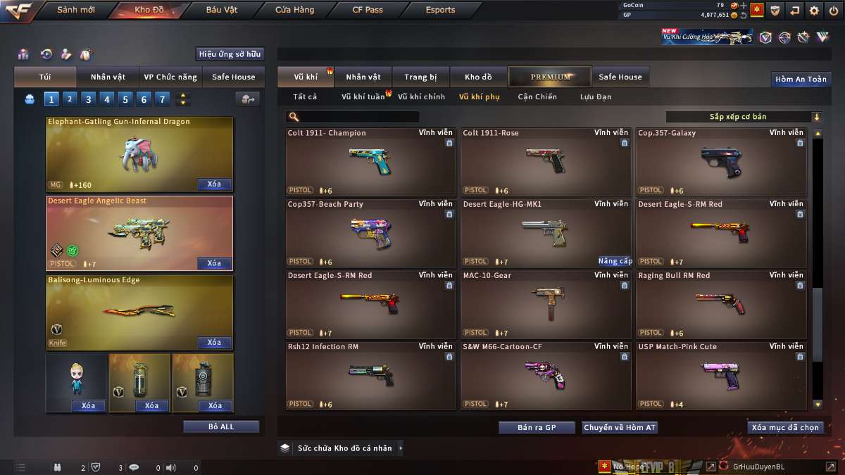 shop acc cf uy tin gia re